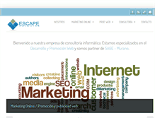 Tablet Screenshot of grupoescape.com